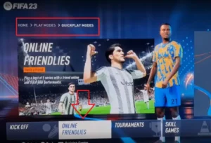 گزینه “Online friendlies” را بزنید.