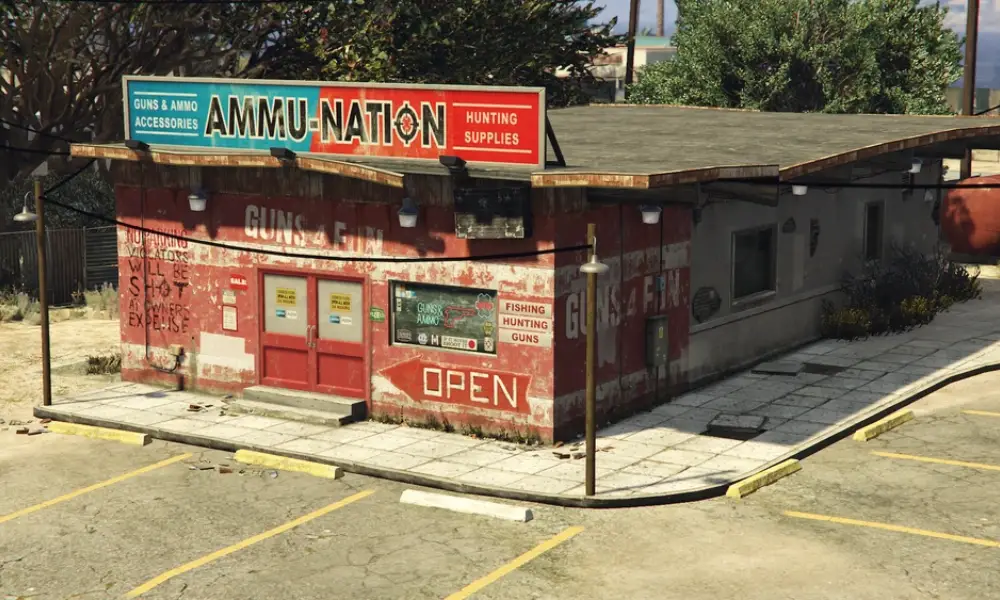 فروشگاه اسلحه Sandy Shores در نقشه GTA V با موقعیت روستایی نزدیک خانه ترور، تجهیزات متنوع نظامی را با قیمت مناسب و فضایی آرام برای بازیکنان فراهم میکند.