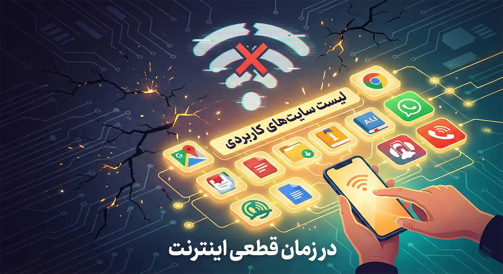 لیست سایت‌های کاربردی در زمان قطعی اینترنت